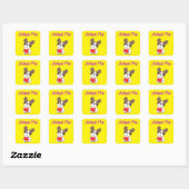 Sticker Carré M'adopter (Feuille)