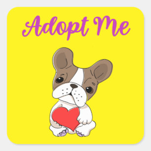 Sticker Carré M'adopter