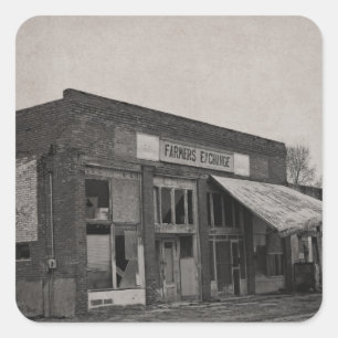 Sticker Carré Magasin d'alimentation en banque