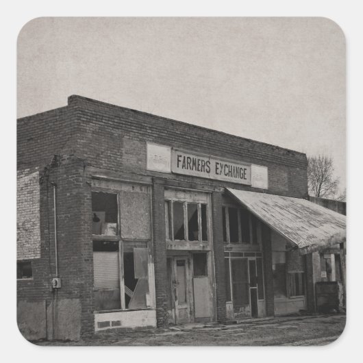 Sticker Carré Magasin d'alimentation en banque (Devant)