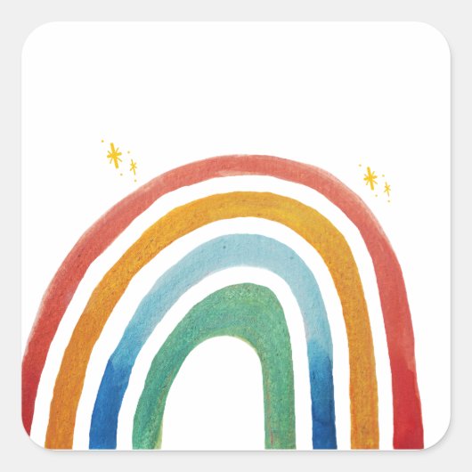 Sticker Carré Magic Rainbow (Devant)