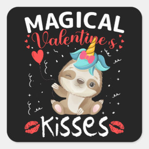 Sticker Carré Magical Valentine's Kisses