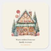 Sticker Carré Magie de Noël scandinave (Devant)