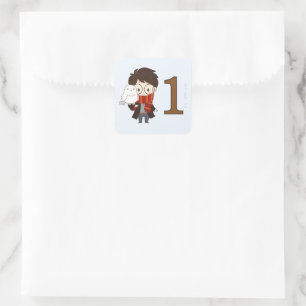 Sticker Carré Magique Anniversaire HARRY POTTER™ et Poudlard