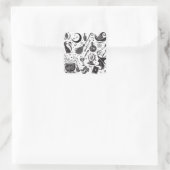 Sticker Carré Magique sorcière Whimsical Wiccan Pagan Parti (Sac)