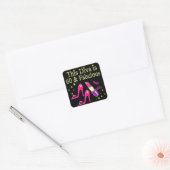 STICKER CARRÉ MAGNIFIQUE 60E ANNIVERSAIRE DIVA DESIGN (Enveloppe)