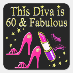 STICKER CARRÉ MAGNIFIQUE 60E ANNIVERSAIRE DIVA DESIGN