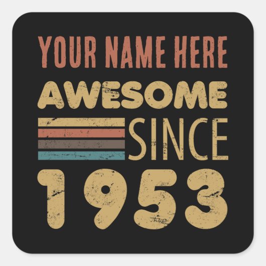 Sticker Carré Magnifique depuis 1953 70e anniversaire (Devant)