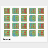 Sticker Carré Magnifique jolie maya ethnique Imprimer design vec (Feuille)