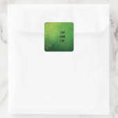 Sticker Carré Magnifique Mandala vert avec devis (Sac)