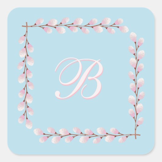 Sticker Carré Magnolia Collection Spun Sugar Blue Arrière - plan (Devant)