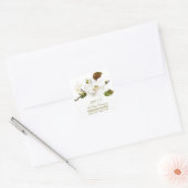 Sticker Carré Magnolia Flower funeral Memorial (Enveloppe)