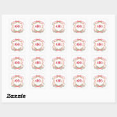 Sticker Carré Mahjong de Noël | Monogramme (Feuille)