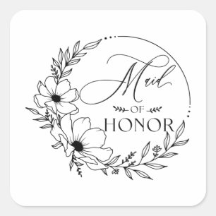 Sticker Carré maid of honor
