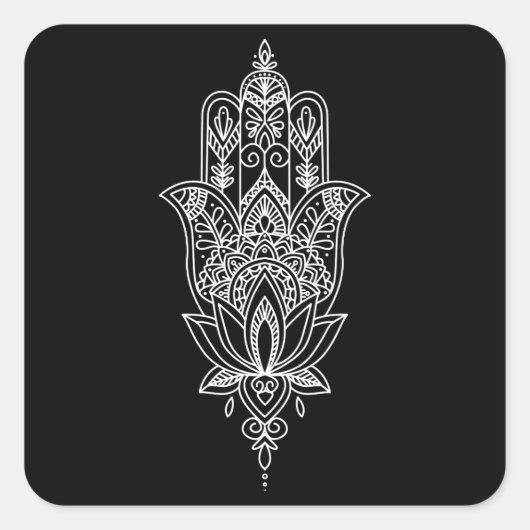 Sticker Carré Main de Beautiful Fatima (Devant)