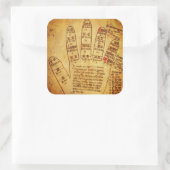 Sticker Carré Main Guidonienne (fin 15e siècle) (Sac)