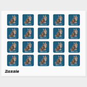 Sticker Carré Maine Coon (Feuille)