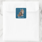 Sticker Carré Maine Coon (Sac)