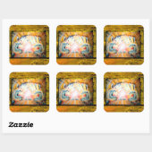 Sticker Carré Mains de guérison (Feuille)