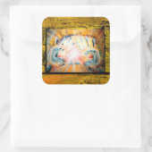 Sticker Carré Mains de guérison (Sac)