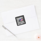 Sticker Carré Mains de ma sécurité sociale (Enveloppe)