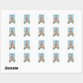 Sticker Carré Mains En Prière (Feuille)