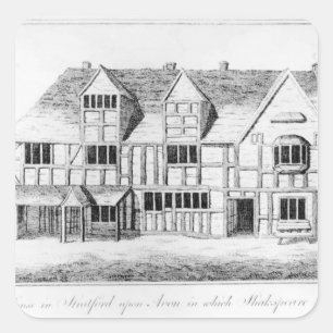 Sticker Carré Maison à Stratford-upon-Avon