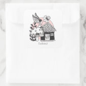 Sticker Carré Maison de Fairy et Fairy (Sac)