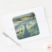 Sticker Carré Maison de l'abbaye de Calke Hiver 2002 (Enveloppe)