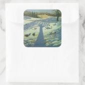 Sticker Carré Maison de l'abbaye de Calke Hiver 2002 (Sac)