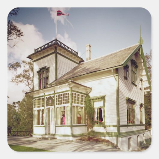 Sticker Carré Maison d'Edvard Grieg (Devant)