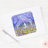 Sticker Carré Maison en bois 2013 (Enveloppe)