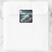 Sticker Carré Maison haunted (Sac)