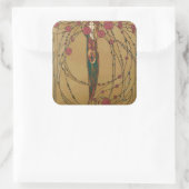 Sticker Carré Maison rose par Margaret MacDonald MacKintosh (Sac)