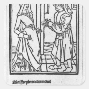 Sticker Carré Maitre Pathelin et Guillemette