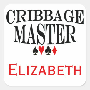 Sticker Carré Maître personnalisé de Cribbage