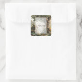 Sticker Carré Majestic Forest Ancient Tree Gold Frame Landscape (Sac)