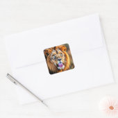 Sticker Carré Majestic Lion Portrait (Enveloppe)