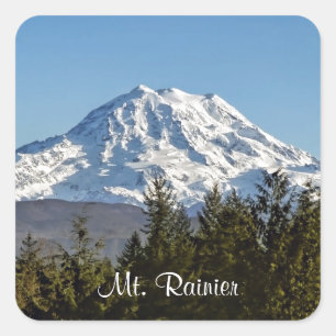 Sticker Carré Majestueux Mt. Rainier