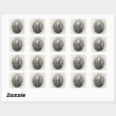 Sticker Carré Major Ambrose Everett Burnside (Feuille)