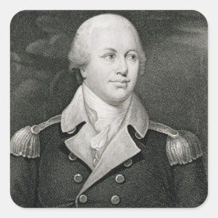 Sticker Carré Major General Nathaniel Greene (1742-86), engravé
