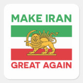 Sticker Carré Make Iran Great Again Persian II (Devant)