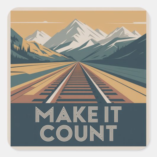 Sticker Carré Make It Count (Devant)