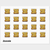 Sticker Carré Make Your Move (Feuille)