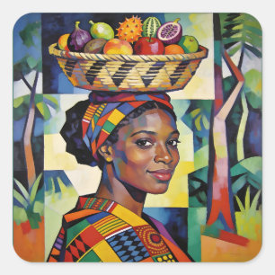 Sticker Carré « Makena » - Géométrie de la beauté - Histoire des