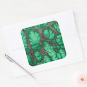Sticker Carré Malachite à motif vert (Enveloppe)