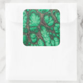 Sticker Carré Malachite à motif vert (Sac)