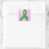 Sticker Carré Maladie de Lyme Ribbon Faux Parties scintillant ro (Sac)