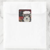 Sticker Carré Malamute d'Alaska (Sac)