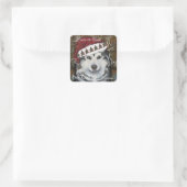 Sticker Carré Malamute d'Alaska (Sac)